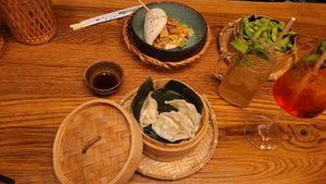 Dumplings, Edamame, Bun at BANÔI in Freiburg