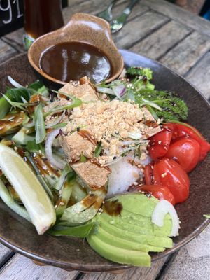 Rice bowl with tofu  at BANÔI in Freiburg