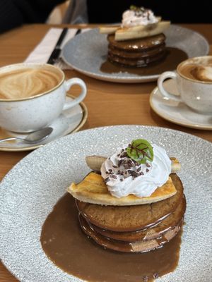 Dirty chai pancakes  #Veganuary at Loudons Cafe and Bakery - New Waverley in Edinburgh