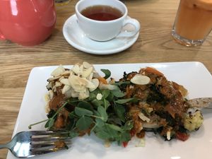 Vegan benny - delicious.  at Loudons Cafe and Bakery - New Waverley in Edinburgh