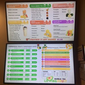 Updated menu, Jun 2019 at Loving Fruit  in Duluth