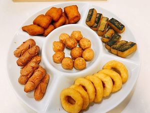 Vegan Appetizers‼️ Chicken nuggets, chicken patty, fish sticks, squid rings〰️ at Loving Fruit  in Duluth