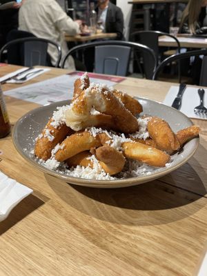 Deep fried pizza dough with Parmesan  at 48H Pizza & Gnocchi Bar in Elsternwick