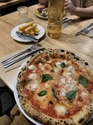 Veganita Pizza and Polenta Chips  at 48H Pizza & Gnocchi Bar in Elsternwick