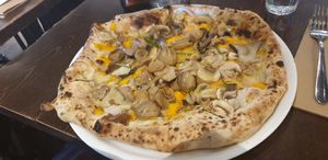 Mushroom pizza - vegan cheese not the best at 48H Pizza & Gnocchi Bar in Elsternwick