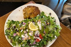 Tried my friend’s cauliflower steak and it was so good!!  at The Gate House in Rochester