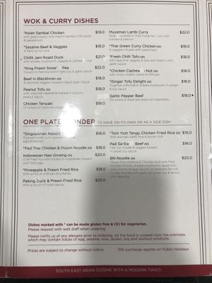 Page two, all meals with a V can be made vegan at Basil Nut in Katoomba