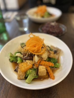Fresh ginger stir fry   at Lotus Thai in Launceston