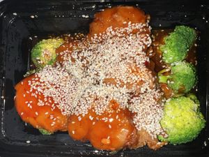 Vegan Sesame Chicken  at Bamboo House in Rochester