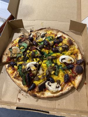 Vegan melanzane pizza   at Nino's  in Victor Harbor