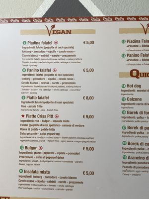 Menù   at Zaza Doner Kebab in Olbia