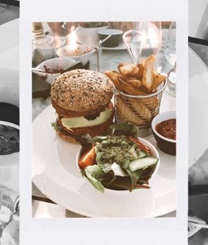 vegan burger  at Sailor's Rest in Limassol