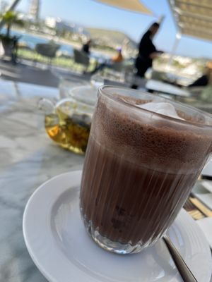 Vegan hot chocolate   at Sailor's Rest in Limassol