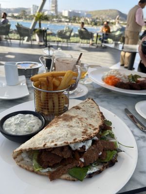 Fake Gyros and noodle Bowl   at Sailor's Rest in Limassol