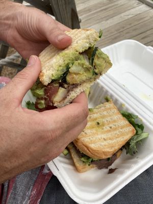 Papas verdes sandwich at Zambra Fusion Cafe in Corpus Christi