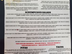 Menu at Zambra Fusion Cafe in Corpus Christi