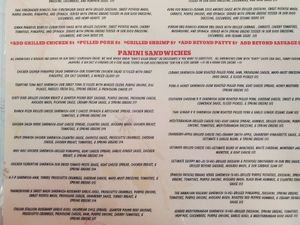 Menu at Zambra Fusion Cafe in Corpus Christi
