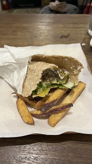 Falafel wrap  at Full Lotus in Coron