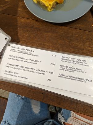 menu at Full Lotus in Coron