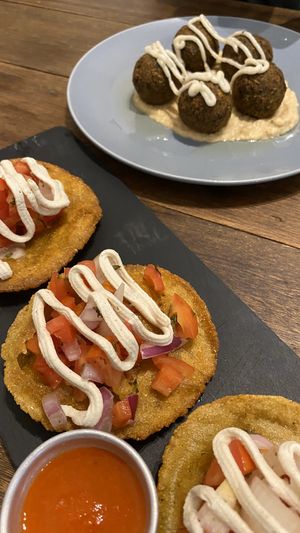Tostadas and Falafel  at Full Lotus in Coron