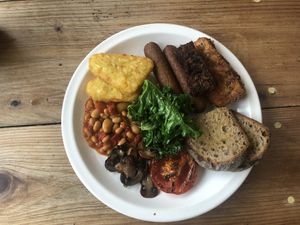 Vegan breakfast  at Y Garreg in Penrhyndeudraeth