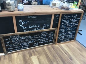 Menu at Y Garreg in Penrhyndeudraeth