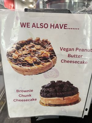 Cheesecake Options (not on menu)  at Daily Veg in Wilmington
