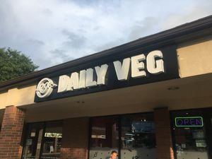 Sign out front at Daily Veg in Wilmington