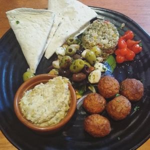 Vegan platter at The Lewiston Loch Ness Inn in Drumnadrochit