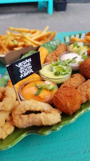 Mixed starter platter at Vegan Junk Food Bar  - Rotterdam in Rotterdam