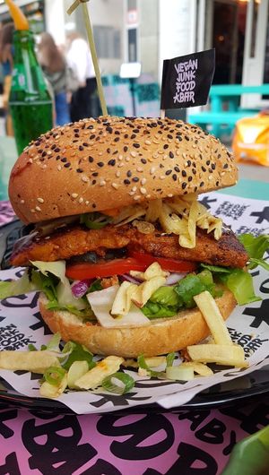 Happy Rip burger at Vegan Junk Food Bar  - Rotterdam in Rotterdam