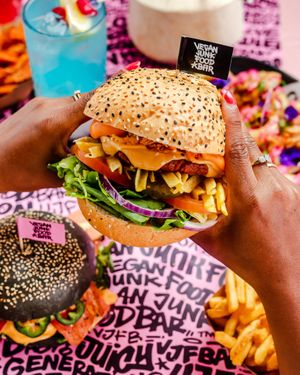Mc Cruelty Free Burger at Vegan Junk Food Bar  - Rotterdam in Rotterdam