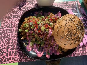 Royal Beastie Shawarma Burger at Vegan Junk Food Bar  - Rotterdam in Rotterdam