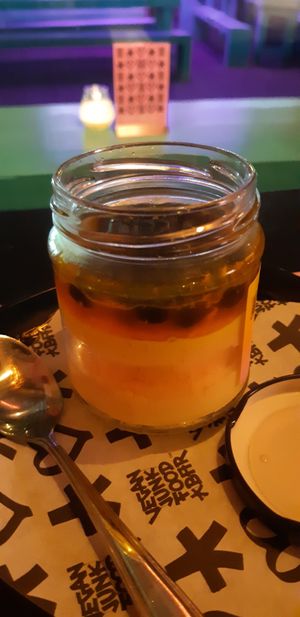 Dessert in a jar layers at Vegan Junk Food Bar  - Rotterdam in Rotterdam