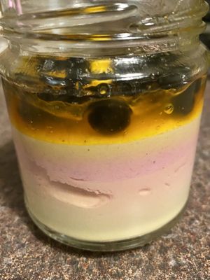 Tropical buba dessert jar  at Vegan Junk Food Bar  - Rotterdam in Rotterdam