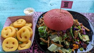Beastie Shawarma & Smiley Fries & Ginger Beer 💚🌱 at Vegan Junk Food Bar  - Rotterdam in Rotterdam