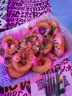 Onion rings  at Vegan Junk Food Bar  - Rotterdam in Rotterdam