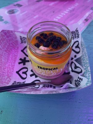 Passion fruit dessert  at Vegan Junk Food Bar  - Rotterdam in Rotterdam