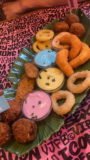 The Sumo share platter (highly recommend if you can’t decide what side you want)  at Vegan Junk Food Bar  - Rotterdam in Rotterdam