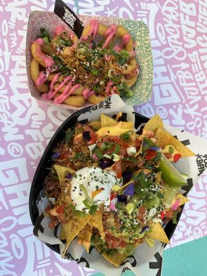 Nachos and Onion rings  at Vegan Junk Food Bar  - Rotterdam in Rotterdam