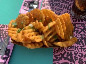 Waffle fries at Vegan Junk Food Bar  - Rotterdam in Rotterdam