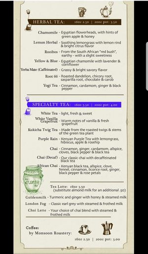 Specialty Teas & Herbal Teas at Tea & Tarts in Bangor