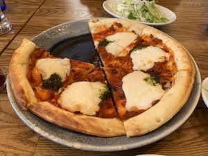 Pizza margarita at Shiretoko Serai in Rausu