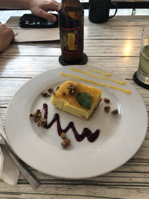 Mango cheesecake (gluten free + vegan) at Verona in Puerto Vallarta