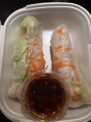 Summer rolls with tofu at Saigon House in Helsinki