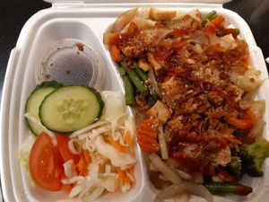 Fried noodles at Saigon House in Helsinki