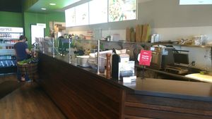 Counter to select your food at The Chopped Leaf in Lethbridge