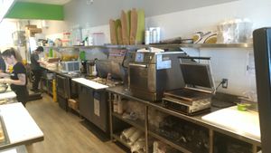 Counter to order your food at The Chopped Leaf in Lethbridge