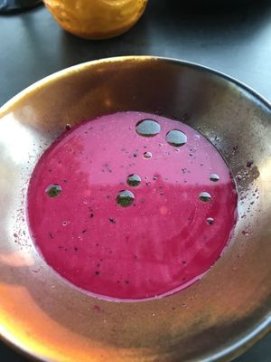 Red beets gazpacho  at Klaar Gemaakt in Rotterdam
