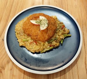 Katsu Curry Risotto ⽇式咖喱吉列豬扒意⼤利飯 at YEARS 素年 in Kowloon